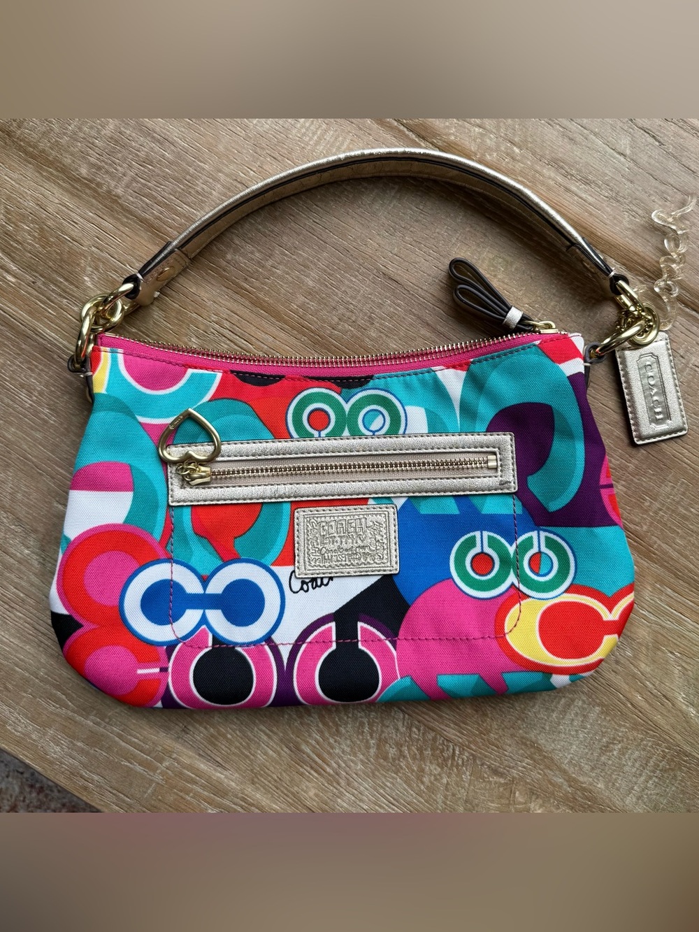 Y2K Coach Poppy Pop C graffiti handbag.